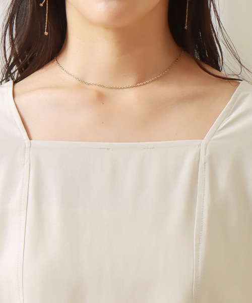 libelle more(リベル モア)の「スクエアネック袖ギャザーブラウス(シャツ/ブラウス・レディース・オフホワイト/ライトブルー/テラコッタ/ブラック・L/M)」の15枚目の写真