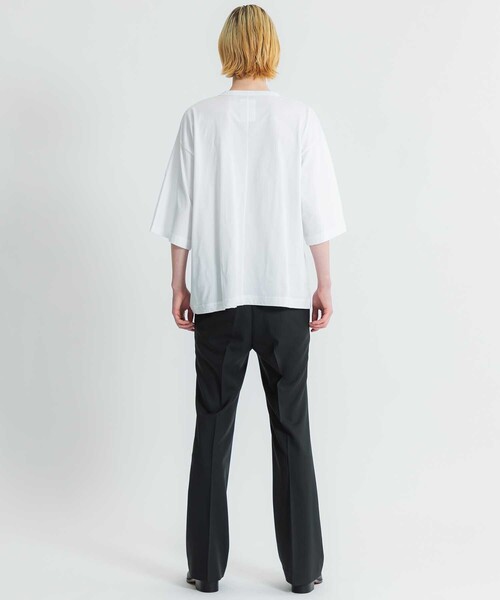 SHAREEF（シャリーフ）の「STUDIOUS別注 EMBROIDERY BIG TEE（Tシャツ/カットソー・メンズ・ホワイト/ブラック・2/1）」の7枚目の写真