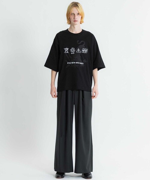 SHAREEF（シャリーフ）の「STUDIOUS別注 EMBROIDERY BIG TEE（Tシャツ/カットソー・メンズ・ホワイト/ブラック・2/1）」の14枚目の写真