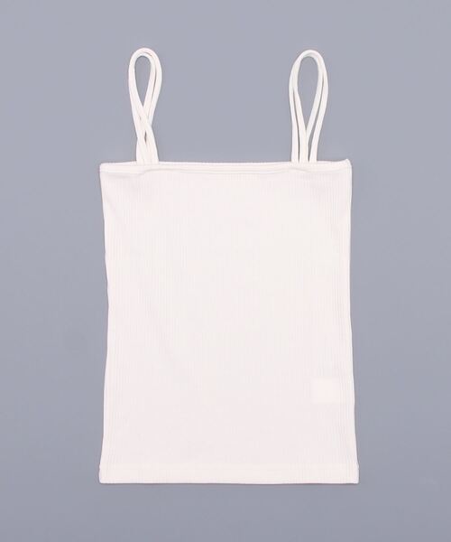 frames RAY CASSIN（フレームスレイカズン）の「WEB限定 クロップドトップス＋キャミセット（Tシャツ/カットソー・レディース・ブラック/オフホワイト・FREE）」の3枚目の写真