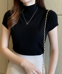 DAY CLOSET | レディース きれいめフレンチスリーブサマーニットトップス(Tシャツ/カットソー)