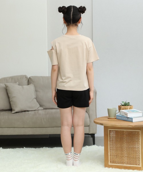 PINKHUNT（ピンクハント）の「PINKHUNT ピンクハント 肩出し ルームウェア 7080K（ルームウェア/パジャマ・キッズ・パープル/ベージュ・S/M/L）」の14枚目の写真