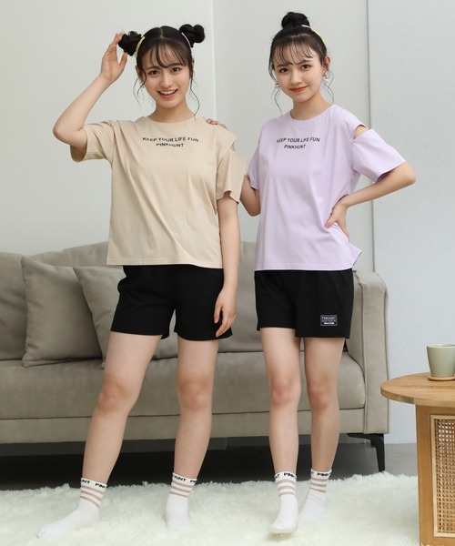 PINKHUNT（ピンクハント）の「PINKHUNT ピンクハント 肩出し ルームウェア 7080K（ルームウェア/パジャマ・キッズ・パープル/ベージュ・S/M/L）」の17枚目の写真