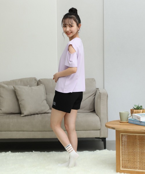 PINKHUNT（ピンクハント）の「PINKHUNT ピンクハント 肩出し ルームウェア 7080K（ルームウェア/パジャマ・キッズ・パープル/ベージュ・S/M/L）」の10枚目の写真