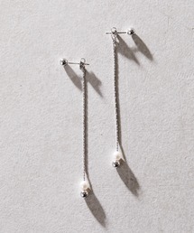 丸玉ロングチェーンピアス