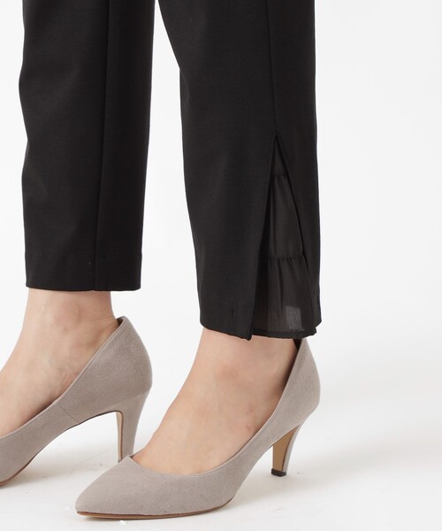 TO BE CHIC（トゥー ビー シック）の「シャインポンチサイドティアード レギンス（レギンス/スパッツ・レディース・ブラック・FREE）」の2枚目の写真