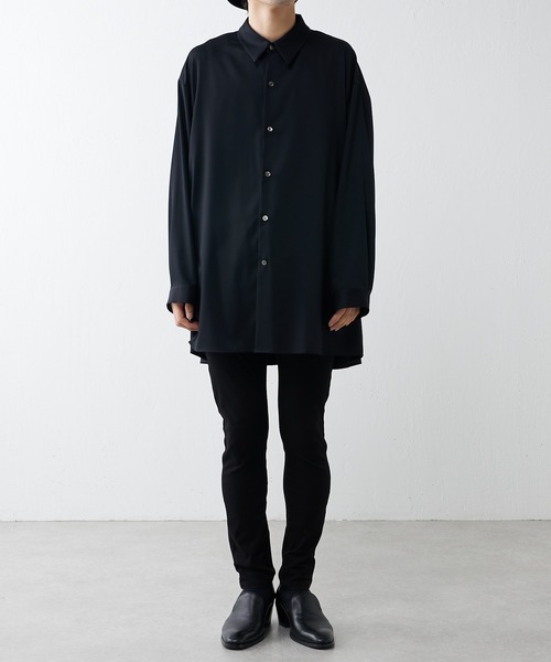 Lui's（ルイス）の「バンブーレーヨンエアリーシャツ（シャツ/ブラウス・メンズ・ブラック/グレー/ホワイト・FREE）」の10枚目の写真