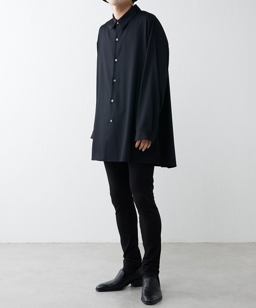 Lui's（ルイス）の「バンブーレーヨンエアリーシャツ（シャツ/ブラウス・メンズ・ブラック/グレー/ホワイト・FREE）」の7枚目の写真