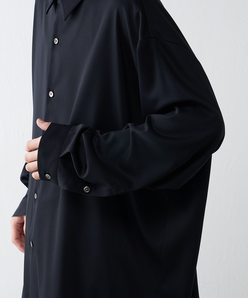 Lui's（ルイス）の「バンブーレーヨンエアリーシャツ（シャツ/ブラウス・メンズ・ブラック/グレー/ホワイト・FREE）」の11枚目の写真