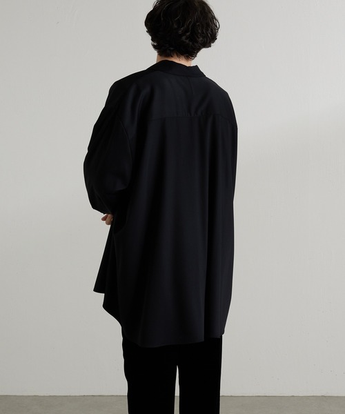 Lui's（ルイス）の「バンブーレーヨンエアリーシャツ（シャツ/ブラウス・メンズ・ブラック/グレー/ホワイト・FREE）」の12枚目の写真