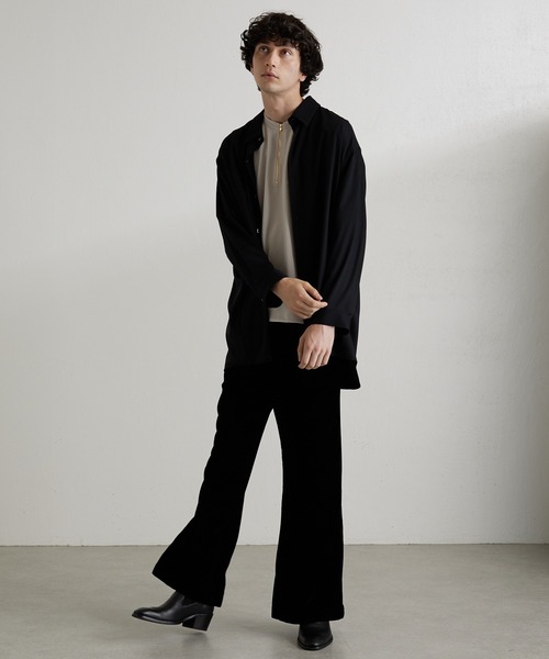 Lui's（ルイス）の「バンブーレーヨンエアリーシャツ（シャツ/ブラウス・メンズ・ブラック/グレー/ホワイト・FREE）」の22枚目の写真