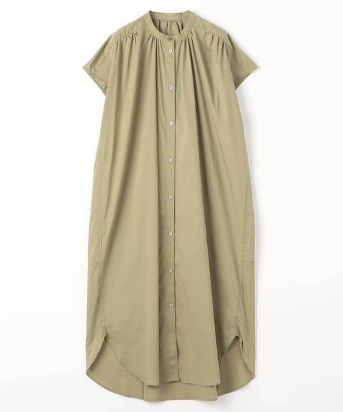 Grand PARK(グランドパーク)の「ロング丈ノースリーブシャツ(シャツワンピース・レディース・ネイビー/カーキ/オレンジ/ブルー・FREE)」の2枚目の写真