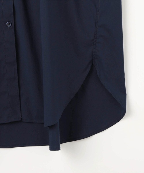 Grand PARK(グランドパーク)の「ロング丈ノースリーブシャツ(シャツワンピース・レディース・ネイビー/カーキ/オレンジ/ブルー・FREE)」の9枚目の写真