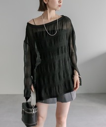 mystic | シアー楊柳プルオーバー(シャツ/ブラウス)
