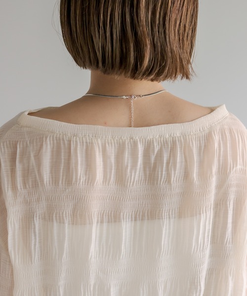 mystic（ミスティック）の「シアー楊柳プルオーバー（シャツ/ブラウス・レディース・イエロー/アイボリー/ブラック・FREE）」の20枚目の写真