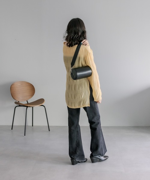 mystic（ミスティック）の「シアー楊柳プルオーバー（シャツ/ブラウス・レディース・イエロー/アイボリー/ブラック・FREE）」の18枚目の写真