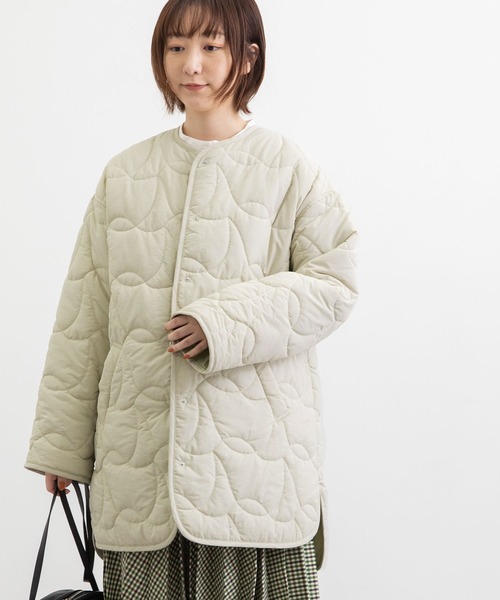 POU DOU DOU（プードゥドゥ）の「鳥キルティングコート（その他アウター・レディース・ミント/アイボリー/ダークブラウン・3）」の10枚目の写真