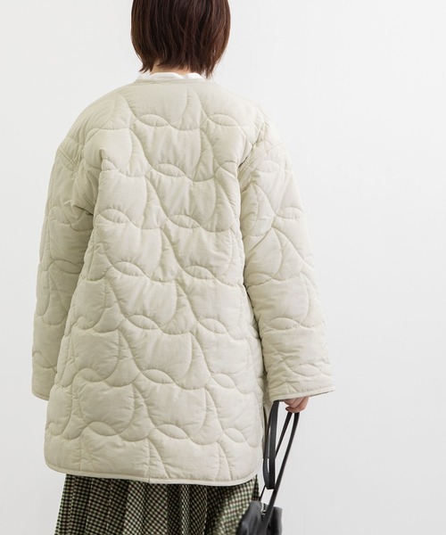 POU DOU DOU（プードゥドゥ）の「鳥キルティングコート（その他アウター・レディース・ミント/アイボリー/ダークブラウン・3）」の11枚目の写真