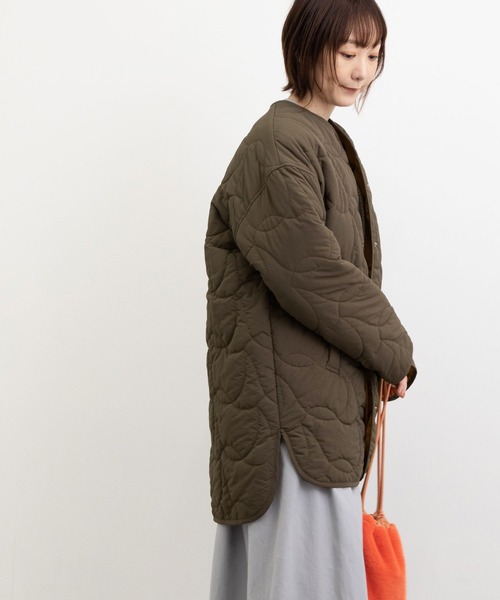 POU DOU DOU（プードゥドゥ）の「鳥キルティングコート（その他アウター・レディース・ミント/アイボリー/ダークブラウン・3）」の17枚目の写真