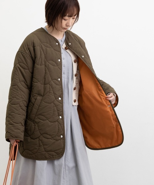 POU DOU DOU（プードゥドゥ）の「鳥キルティングコート（その他アウター・レディース・ミント/アイボリー/ダークブラウン・3）」の19枚目の写真