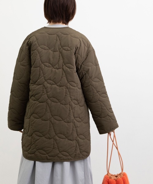 POU DOU DOU（プードゥドゥ）の「鳥キルティングコート（その他アウター・レディース・ミント/アイボリー/ダークブラウン・3）」の20枚目の写真