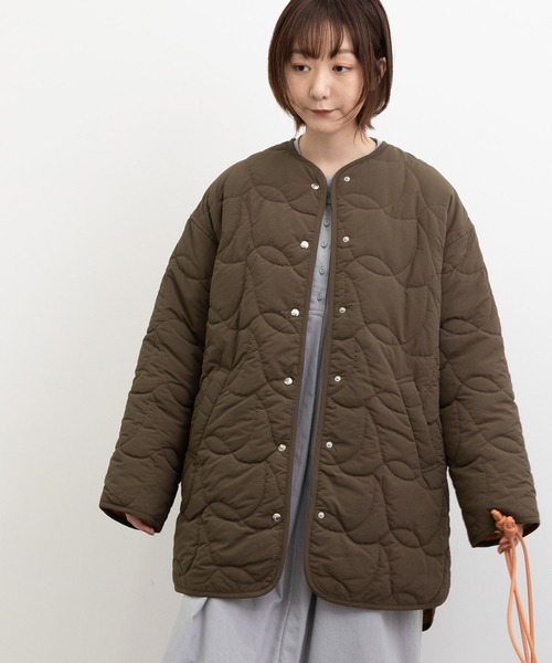 POU DOU DOU（プードゥドゥ）の「鳥キルティングコート（その他アウター・レディース・ミント/アイボリー/ダークブラウン・3）」の21枚目の写真