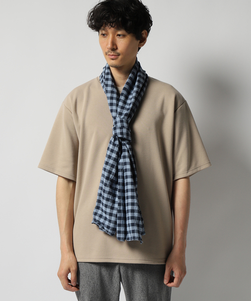 JOURNAL STANDARD(ジャーナルスタンダード)の「SKU GINGHAM SCARF(ストール/ショール・メンズ・モスグリーン・FREE)」の2枚目の写真