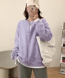 ビッグシルエットクルーネックカーディガン