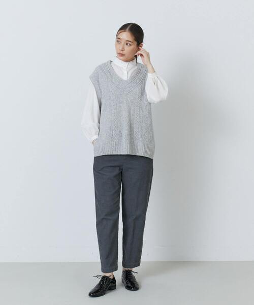 ADIEU TRISTESSE(アデュートリステス)の「ソフトテーパードパンツ(その他パンツ・レディース・アイボリー/ブルーグレー/インディゴブルー・38)」の17枚目の写真