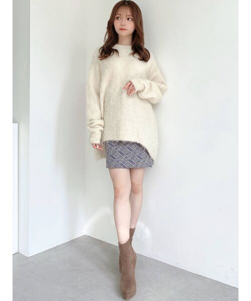 RESEXXY（リゼクシー）の「オーバールーズニット（ニット/セーター・レディース・チャコールグレー/ベージュ/アイボリー・FREE）」の15枚目の写真