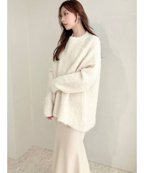 RESEXXY（リゼクシー）の「オーバールーズニット（ニット/セーター・レディース・チャコールグレー/ベージュ/アイボリー・FREE）」の16枚目の写真