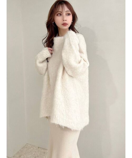 RESEXXY（リゼクシー）の「オーバールーズニット（ニット/セーター・レディース・チャコールグレー/ベージュ/アイボリー・FREE）」の17枚目の写真