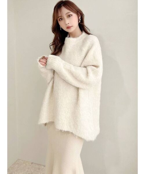 RESEXXY（リゼクシー）の「オーバールーズニット（ニット/セーター・レディース・チャコールグレー/ベージュ/アイボリー・FREE）」の18枚目の写真