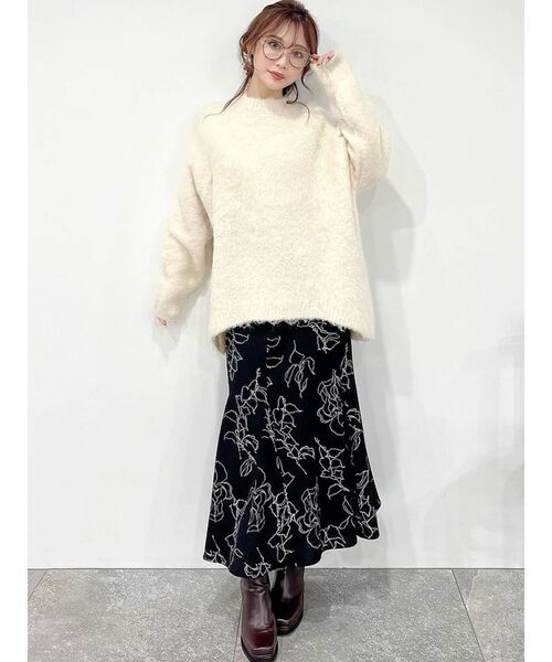 RESEXXY（リゼクシー）の「オーバールーズニット（ニット/セーター・レディース・チャコールグレー/ベージュ/アイボリー・FREE）」の19枚目の写真