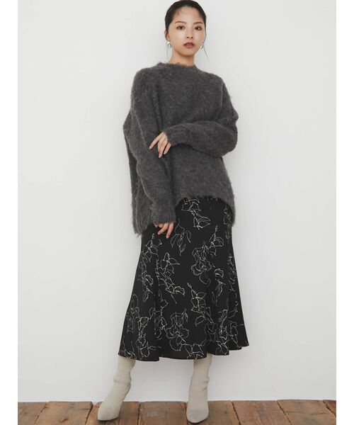 RESEXXY（リゼクシー）の「オーバールーズニット（ニット/セーター・レディース・チャコールグレー/ベージュ/アイボリー・FREE）」の21枚目の写真