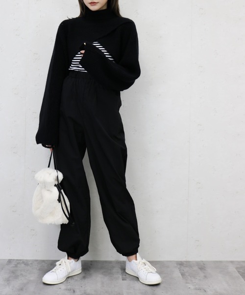 Per sist ence(パーシエンス)の「Per sist ence/パーシエンス ワッシャージョガーパンツ(その他パンツ・レディース・グレイッシュベージュ/カーキ/アイボリー/オレンジ/ブラック/ピンク・FREE)」の3枚目の写真