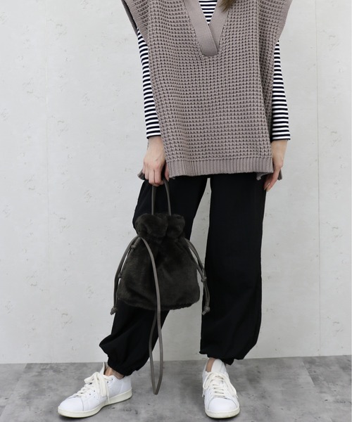 Per sist ence(パーシエンス)の「Per sist ence/パーシエンス ワッシャージョガーパンツ(その他パンツ・レディース・グレイッシュベージュ/カーキ/アイボリー/オレンジ/ブラック/ピンク・FREE)」の16枚目の写真