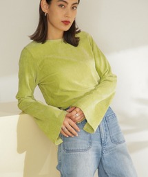 ROSE BUD | フレアスリーブベロア調Ｔ(Tシャツ/カットソー)