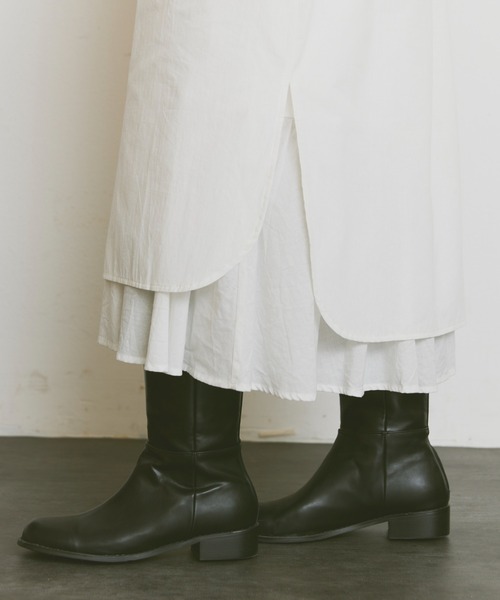 Libra Cue(リブラ キュー)の「ベーシックシャツワンピース(シャツワンピース・レディース・ブラック/アイボリー・FREE)」の20枚目の写真