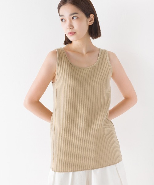 OMNES(オムネス)の「ラインキルトあったかタンクトップ(タンクトップ・レディース・ベージュ/ホワイト/ブラック/モカ/ライトブルー/ラベンダー・MEDIUM/LARGE)」の19枚目の写真