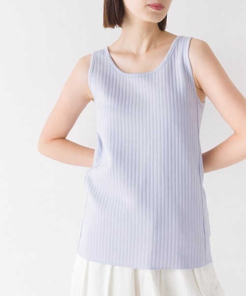 OMNES(オムネス)の「ラインキルトあったかタンクトップ(タンクトップ・レディース・ベージュ/ホワイト/ブラック/モカ/ライトブルー/ラベンダー・MEDIUM/LARGE)」の20枚目の写真