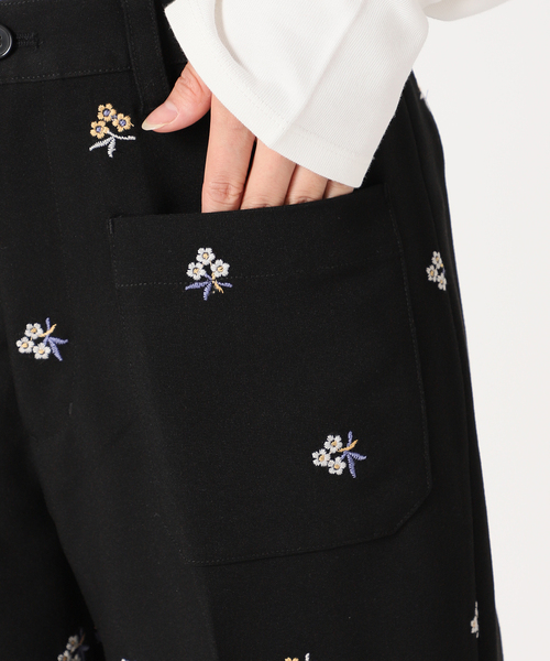 SLOBE citron.(スローブシトロン)の「《追加》SLOBE citron.フラワーエンブロイダリーパンツ(その他パンツ・レディース・ブラック・38/34/36)」の14枚目の写真