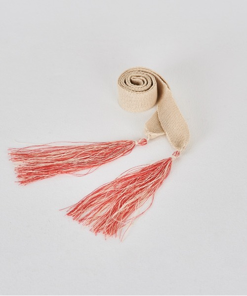 DISCOVERED（ディスカバード）の「DISCOVERED FRINGE KNIT BELT（ベルト・メンズ・ネイビー/ブラック/ベージュ/ベージュ系その他/ブラック系その他・FREE）」の3枚目の写真