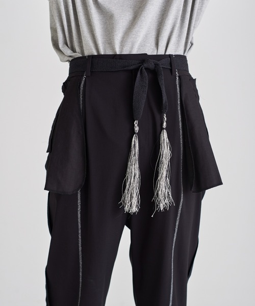 DISCOVERED（ディスカバード）の「DISCOVERED FRINGE KNIT BELT（ベルト・メンズ・ネイビー/ブラック/ベージュ/ベージュ系その他/ブラック系その他・FREE）」の15枚目の写真