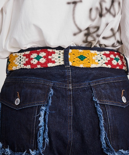 DISCOVERED（ディスカバード）の「DISCOVERED FRINGE KNIT BELT（ベルト・メンズ・ネイビー/ブラック/ベージュ/ベージュ系その他/ブラック系その他・FREE）」の7枚目の写真