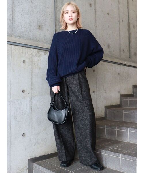 MURUA（ムルーア）の「バルキーコットンオーバーニット（ニット/セーター・レディース・アイボリー/レッド/グリーン/ネイビー・FREE）」の13枚目の写真