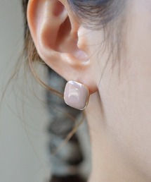 レトロカラープレートピアス