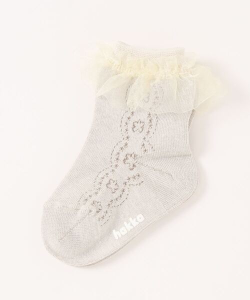 HAKKA BABY（ハッカベビー）の「[ベビー]フリルソックス（ソックス/靴下・キッズ・ネイビー/パープル/オフホワイト・M/S）」の2枚目の写真