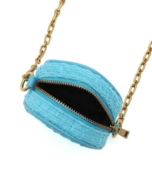 ADAM ET ROPE'（アダムエロペ）の「ラウンドアクセサリーチェーンバッグ（ショルダーバッグ・レディース・ホワイト/ピンク/ブルー・FREE）」の5枚目の写真