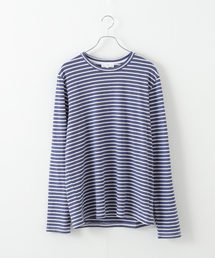 SAVE KHAKI UNITED L/S ORGANIC COTTON HEMP STRIPE CREW